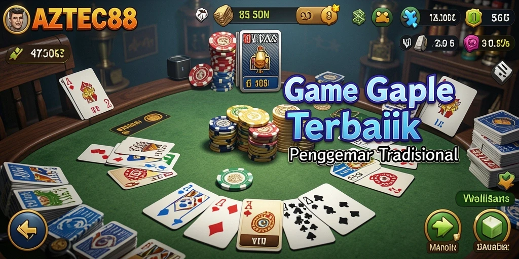 Gameplay seru Gaple dengan grafik menarik dan fitur interaktif.