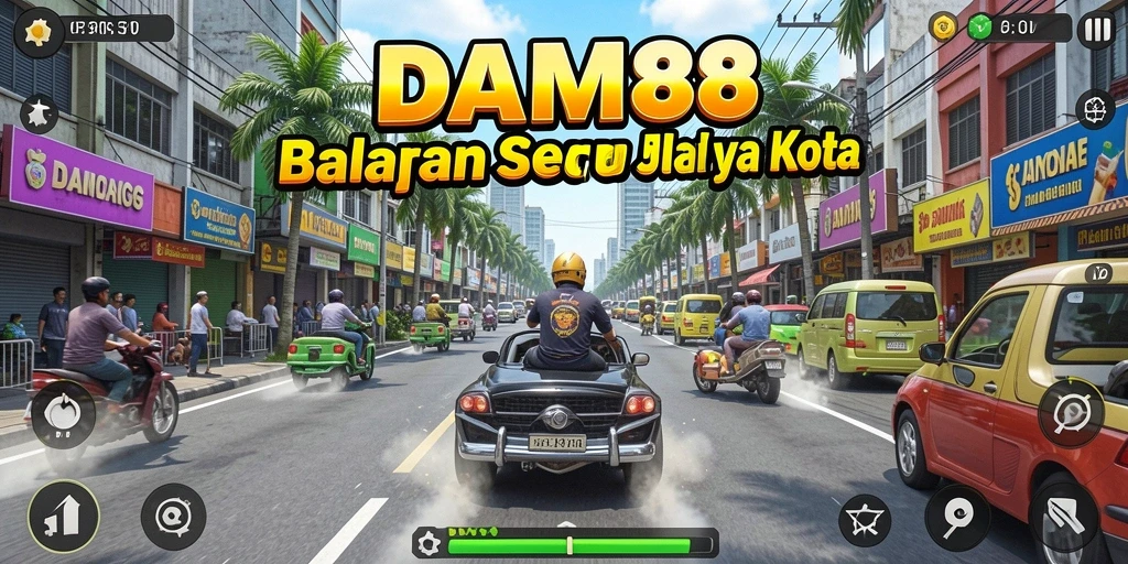 Gameplay <strong>DAM88</strong> yang mendebarkan dengan mobil-mobil balap yang seru.