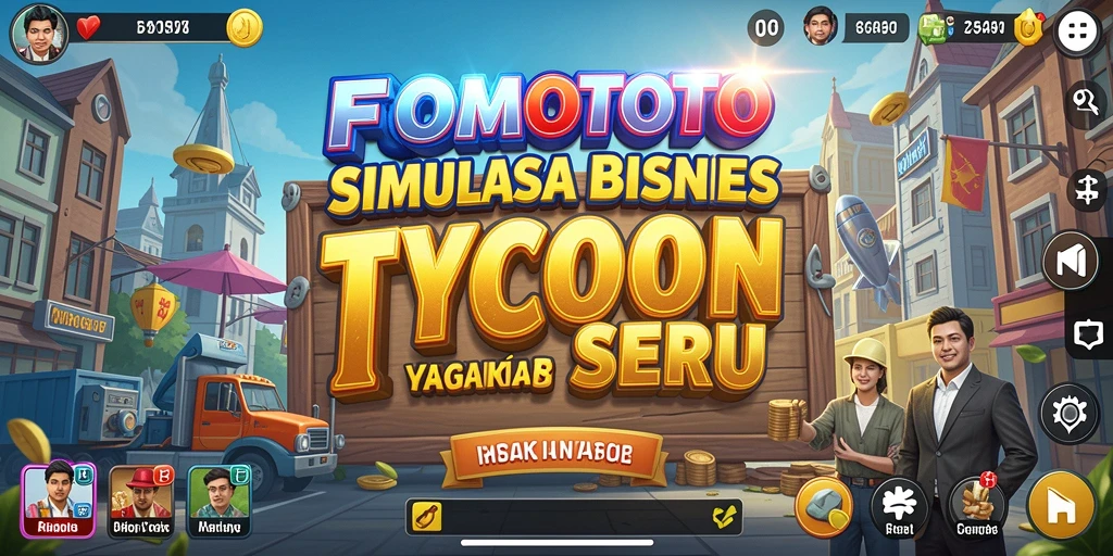 Screenshot gameplay FOMOTOTO menampilkan aksi pengelolaan bisnis yang menarik.