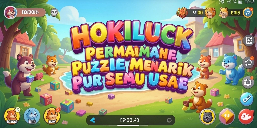 Tampilan gameplay HOKILUCK yang penuh warna dan menantang.