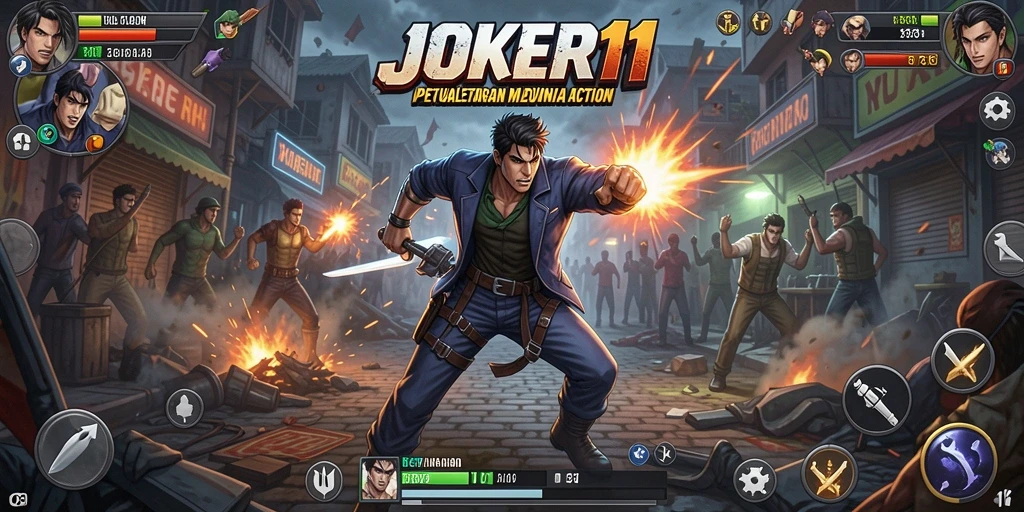 Gameplay seru JOKER11 dengan aksi mendebarkan yang memukau.