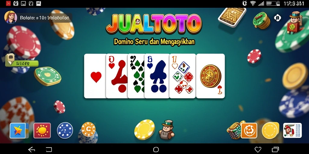 Screenshot gameplay JUALTOTO yang menggambarkan keseruan bermain Domino.