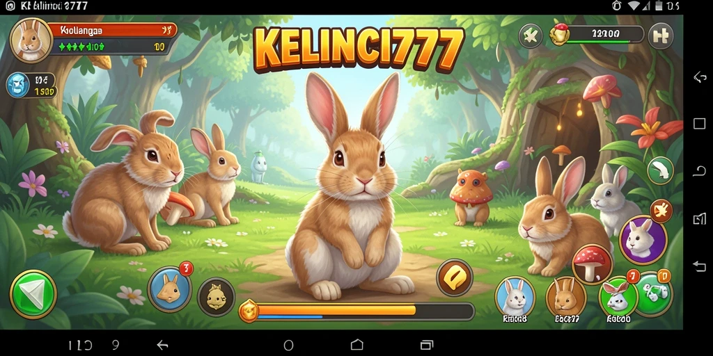 Tampilan gameplay KELINCI777 yang penuh warna dan strategis.