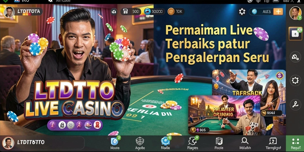 Screenshot LTDTOTO menampilkan dealer langsung dan suasana permainan yang menarik.