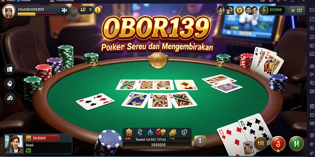 Tampilan gameplay seru dari OBOR138 menunjukkan momen poker yang menegangkan.