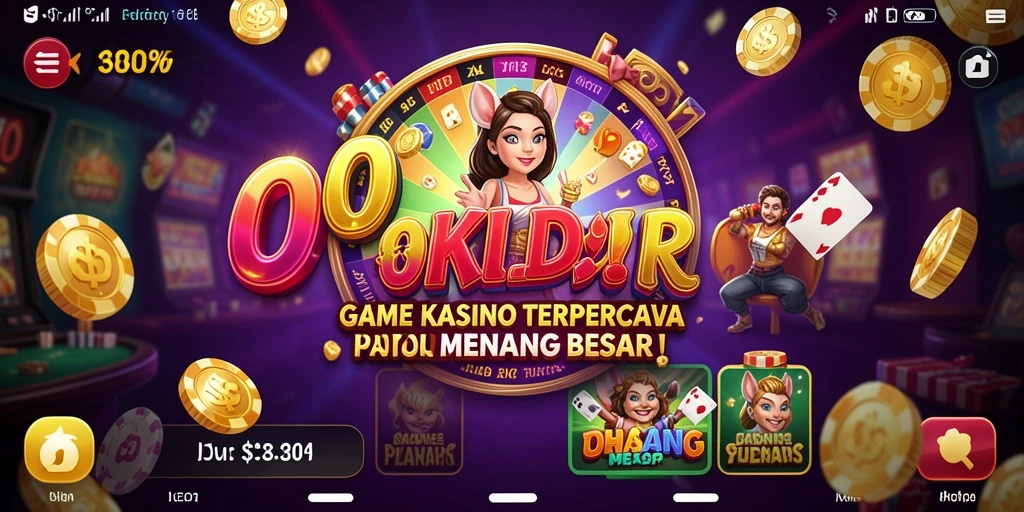 Tampilan gameplay <strong>OKIDR</strong> yang menarik dan interaktif dengan suasana Kasino.
