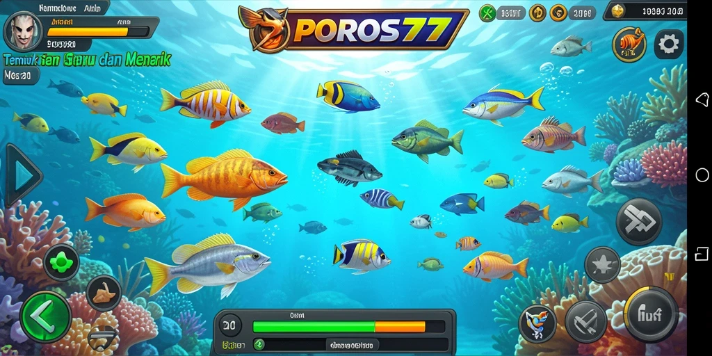 Gameplay seru saat menembak ikan di POROS77.
