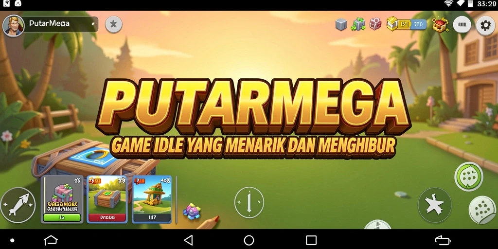 Gameplay PUTARMEGA yang menarik dan penuh warna.