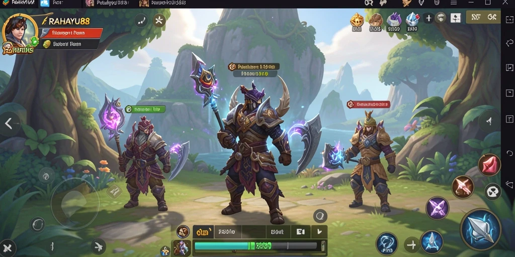 Tampilan gameplay seru dalam RAHAYU88 dengan pertempuran yang mendebarkan.