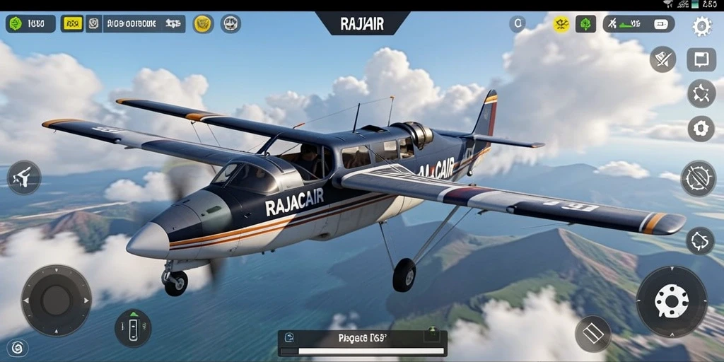 Tampilan gameplay RAJACAIR yang realistis dan mengesankan.
