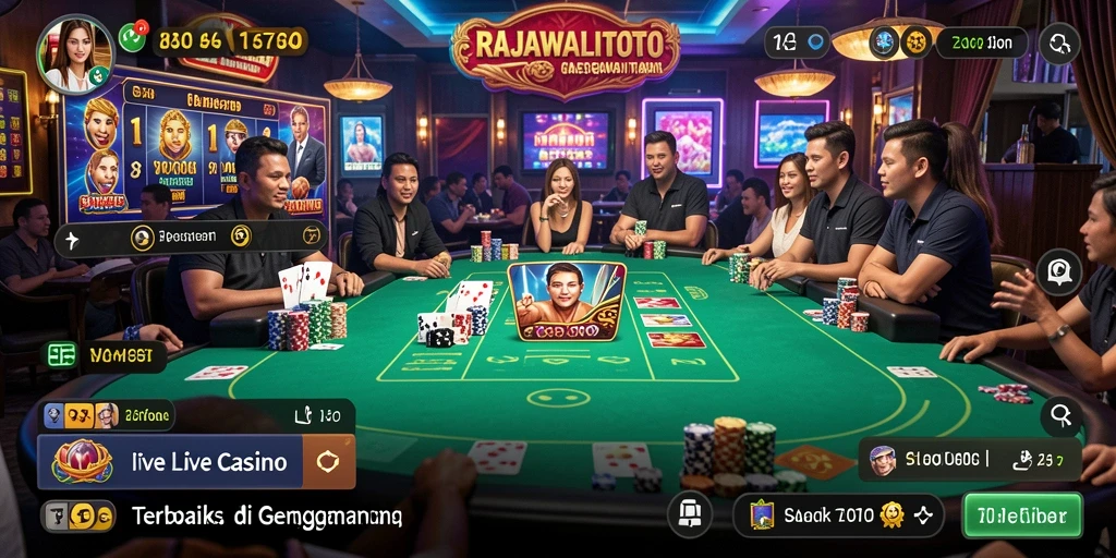 Tampilan gameplay menarik dari RAJAWALITOTO yang menampilkan pengalaman Live Casino.