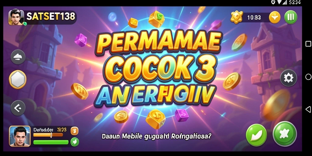 Screenshot gameplay SATSET138 menampilkan keseruan mencocokkan item Match-3.