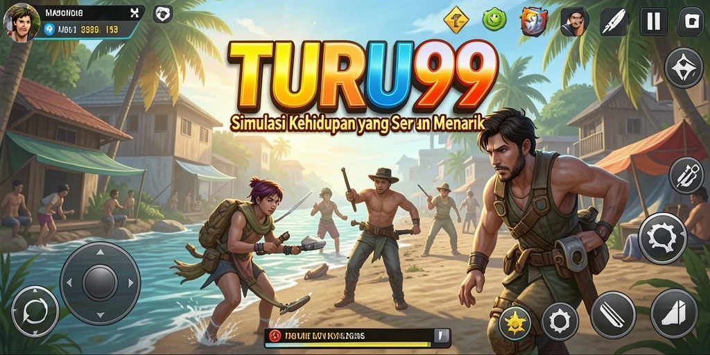 Tampilan gameplay TURU99 yang menarik dan penuh warna.