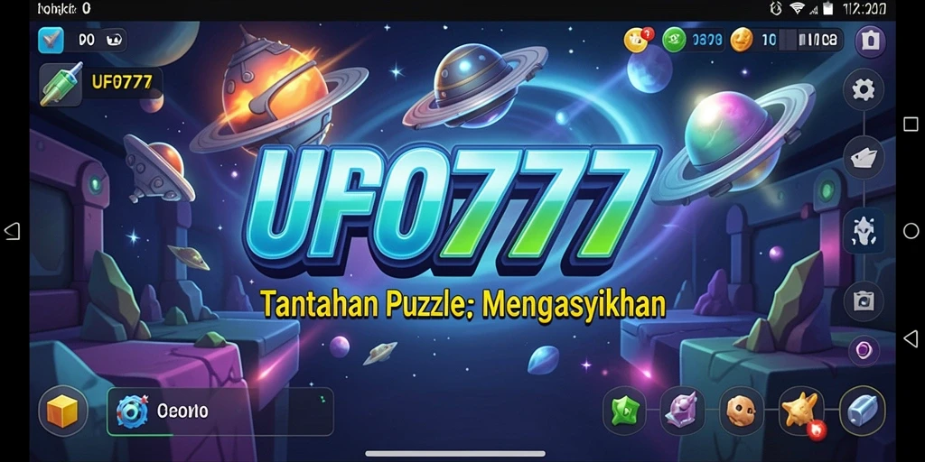 Screenshot utama UFO777 menampilkan gameplay puzzle yang mendebarkan.