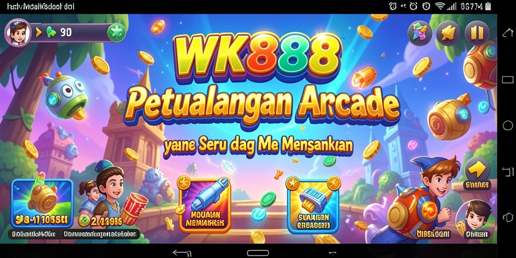 Screenshot utama WK888 menampilkan gameplay yang seru dan menantang.
