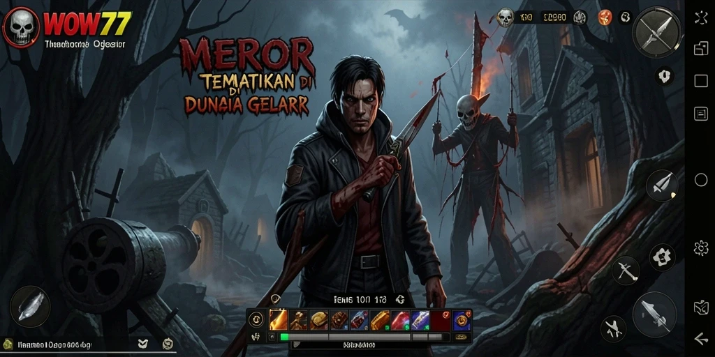 Tampilan gameplay WOW77 yang menegangkan dengan nuansa Horror yang kuat.