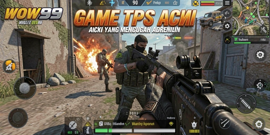 Tangkapan layar gameplay WOW99 dengan aksi tembak-menembak yang mendebarkan.
